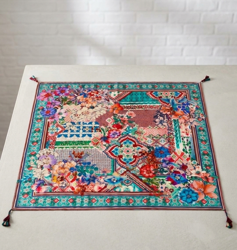 NEW JOHNNY WAS women's silk scarf in lorette